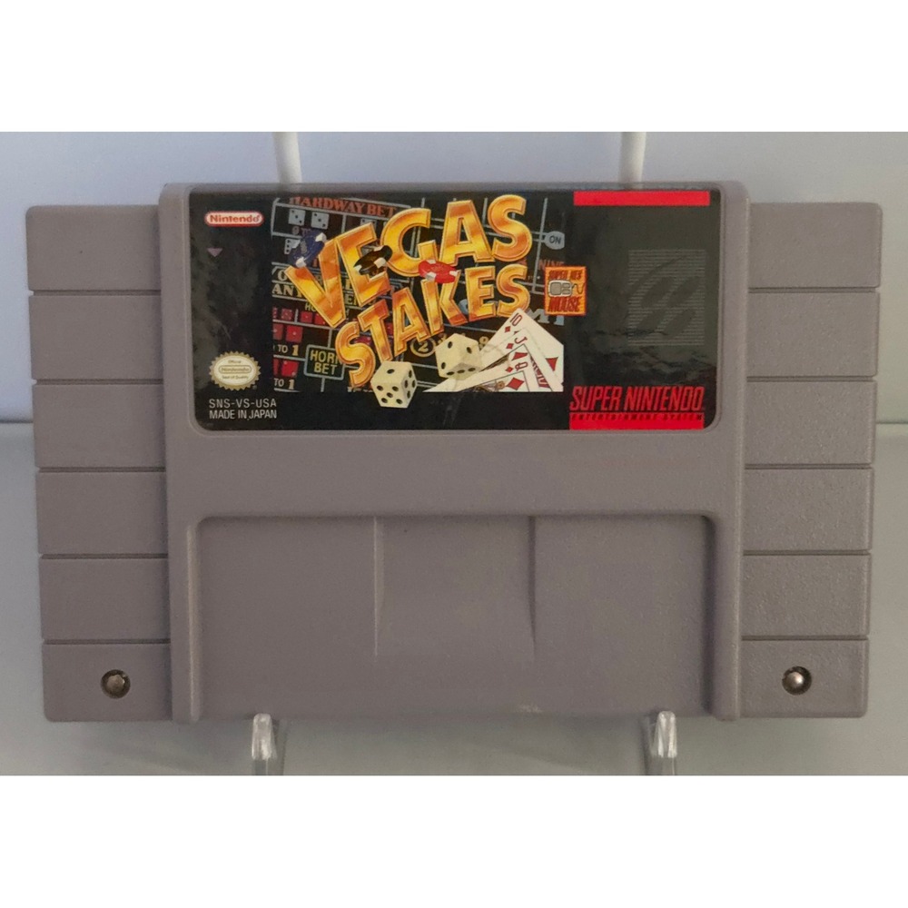 Vegas Stakes - SNES Super Nintendo - Authentic Stamp‎ - Tested & Working